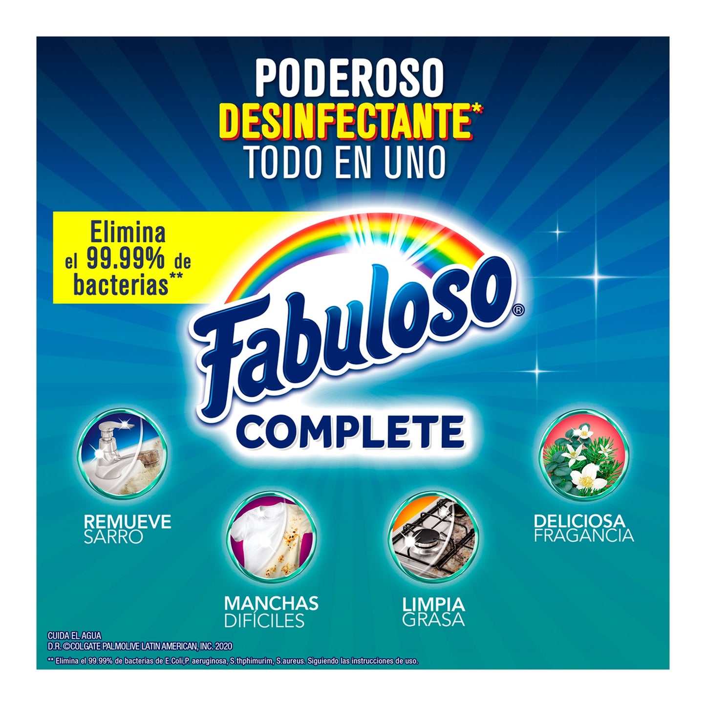 Limpiador Líquido Multiusos Fabuloso Complete Menta Refrescante 828 ml