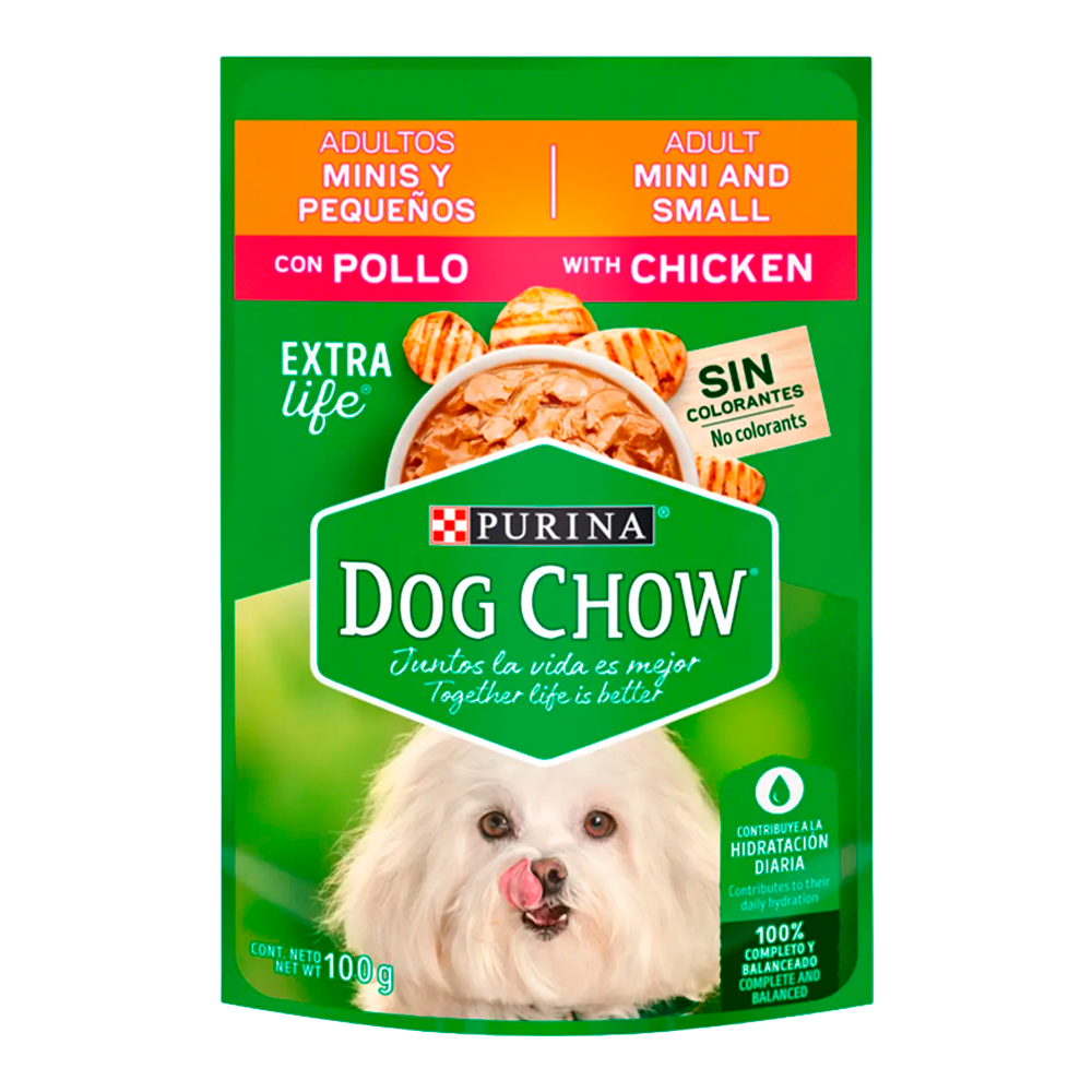 Dog Chow Pouch Pollo 100 gr para Perro Pequeño