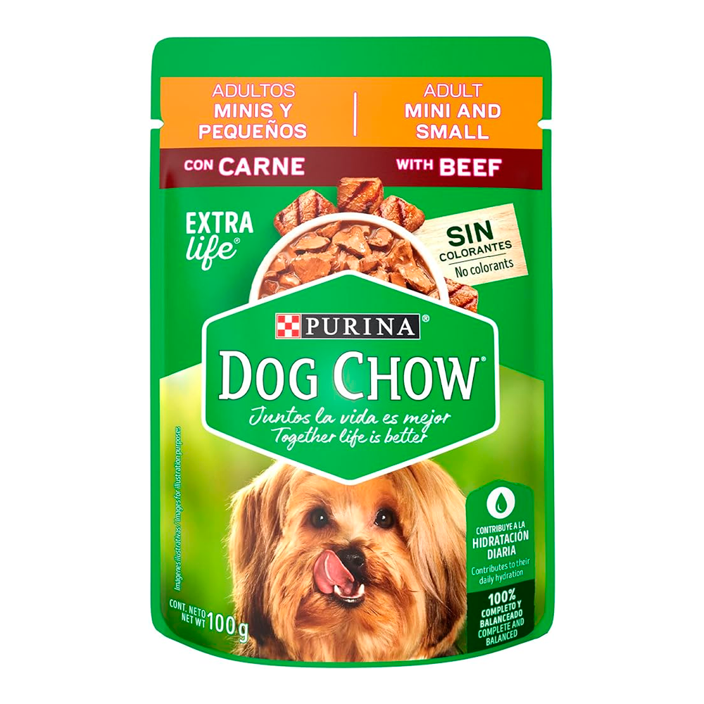 Dog Chow Pouch Res 100 gr para Perro Pequeño