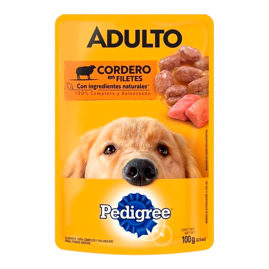 Pedigree Pouch 100 gr Cordero Alimento Humedo