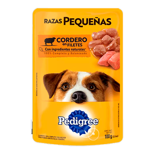 Pedigree Pouch 100 gr Cordero Alimento Húmedo para Perro razas Pequeñas