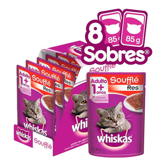 Whiskas Pouch 85 gr Res Alimento Húmedo para Gato