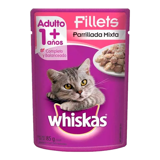 Whiskas Pouch 85 gr Parrillada Mixta Alimento Humedo para Gato