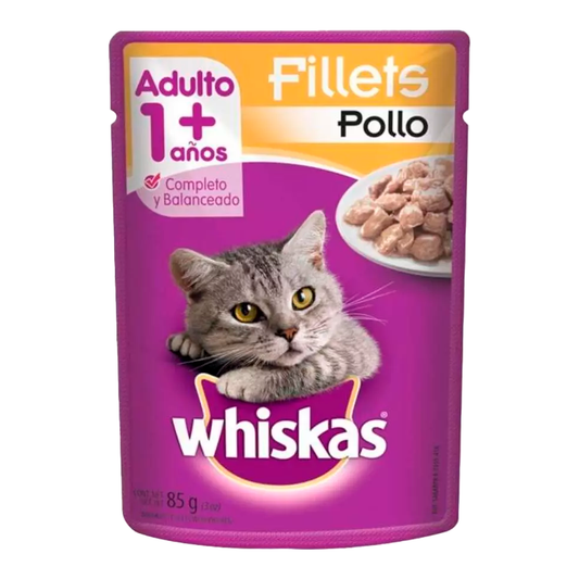 Whiskas Pouch 85 gr Pollo Alimento Húmedo para Gato