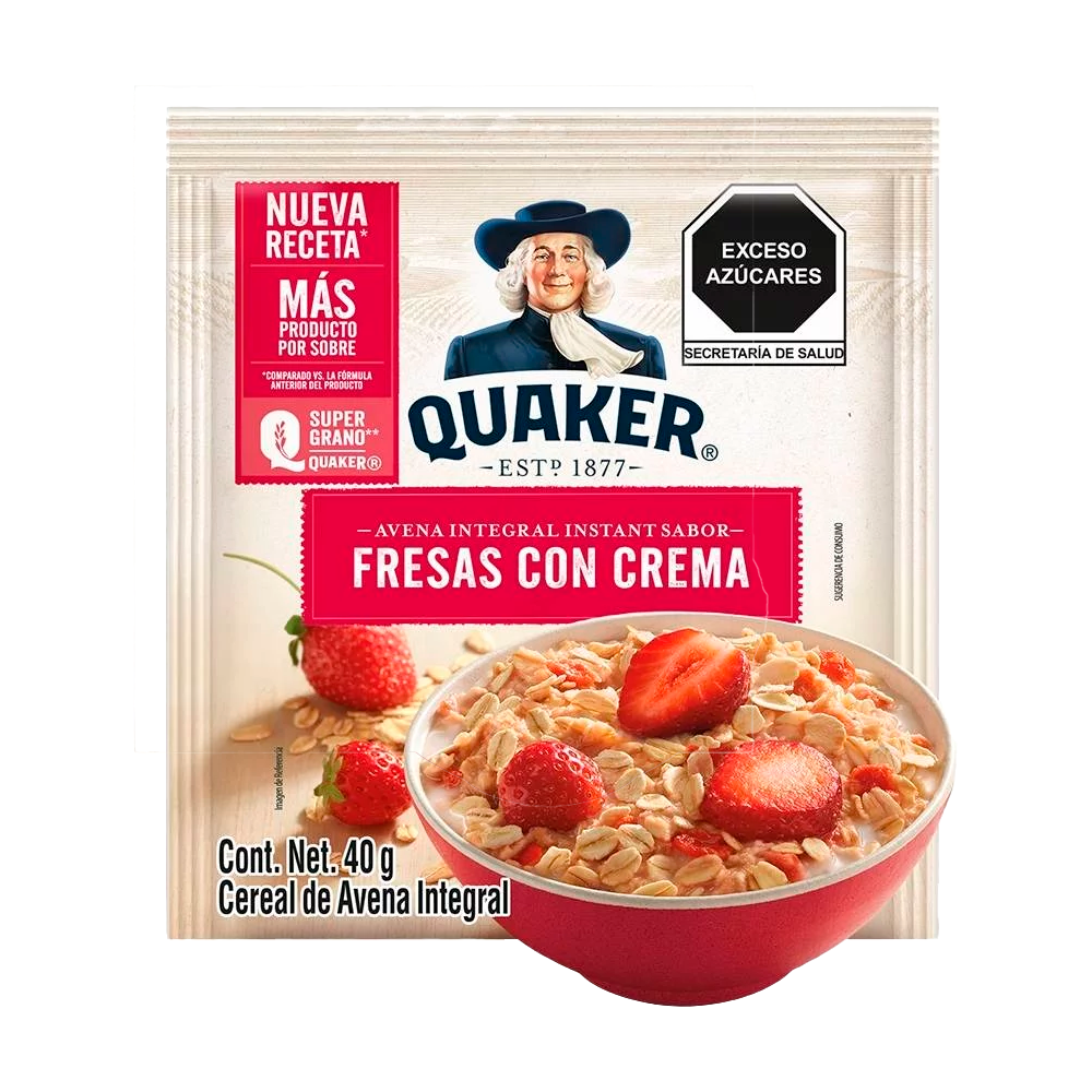 Avena Instantaneo Quaker 280 gr Fresa-Crema