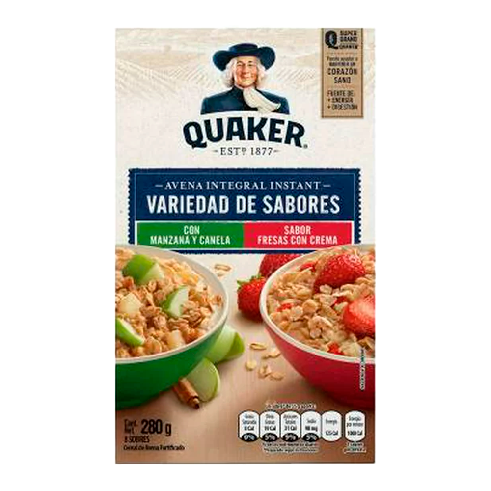 Avena Instantanea Quaker 302 gr Varios Sabores
