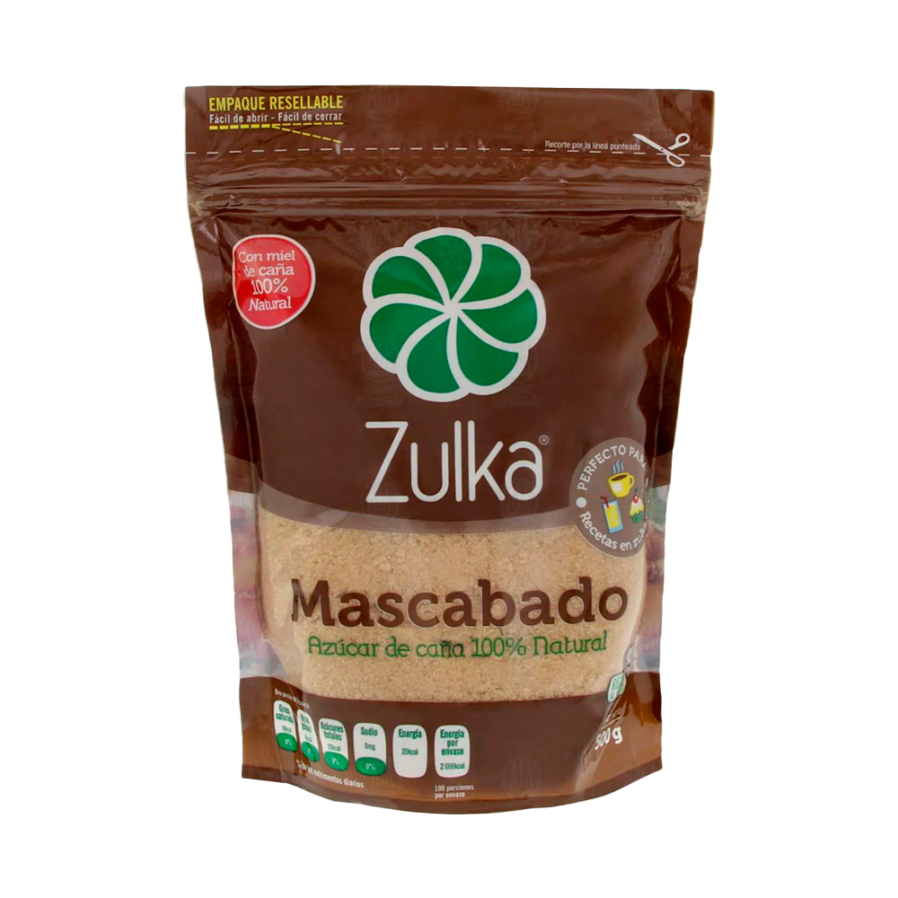 Azúcar Zulka 500 gr Mascabado