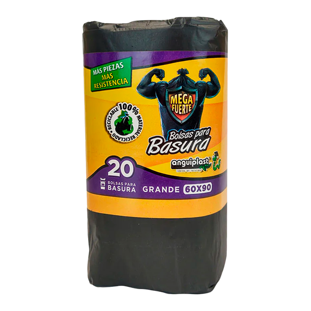 Bolsa para Basura Rollo Anguiplast 60X90 Grande 20 piezas