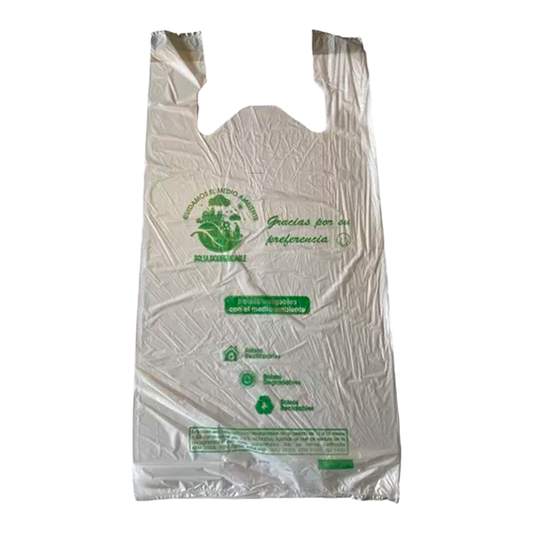 Bolsa Camiseta Degradable Marba Med 25x50 cm 1 Kg
