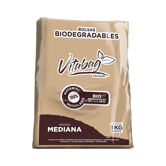 Bolsa Camiseta Vitabag Biodegradable Papel Mediana 1 Kg