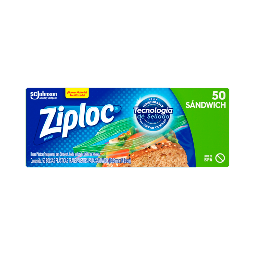 Bolsa Ziploc Sandwich Regular