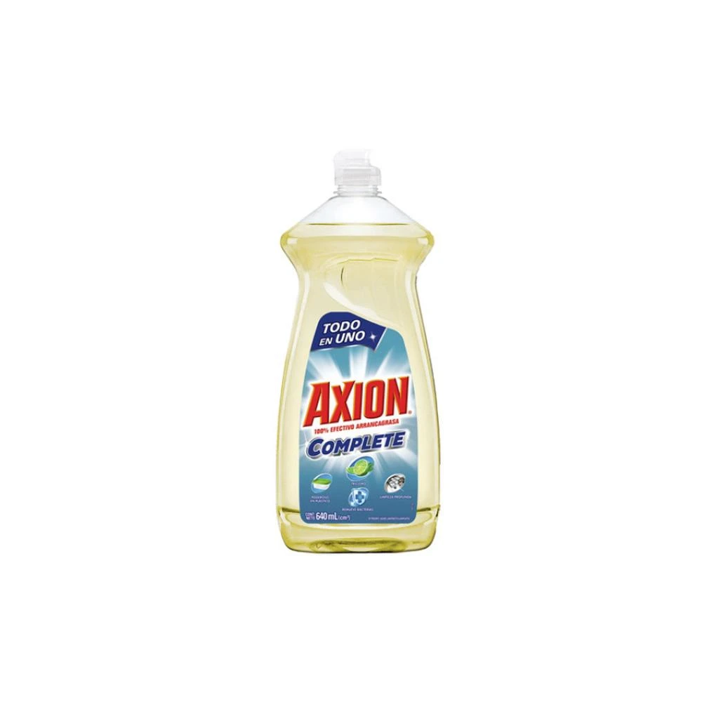 Detergente Lavatrastes Axion Complete Todo en Uno 640 ml