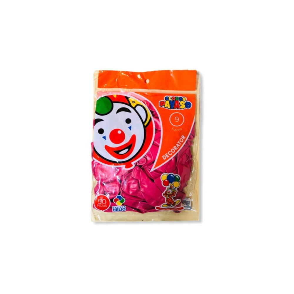 D GLOBO PAYASO #9 DEC. 50 S COLORES