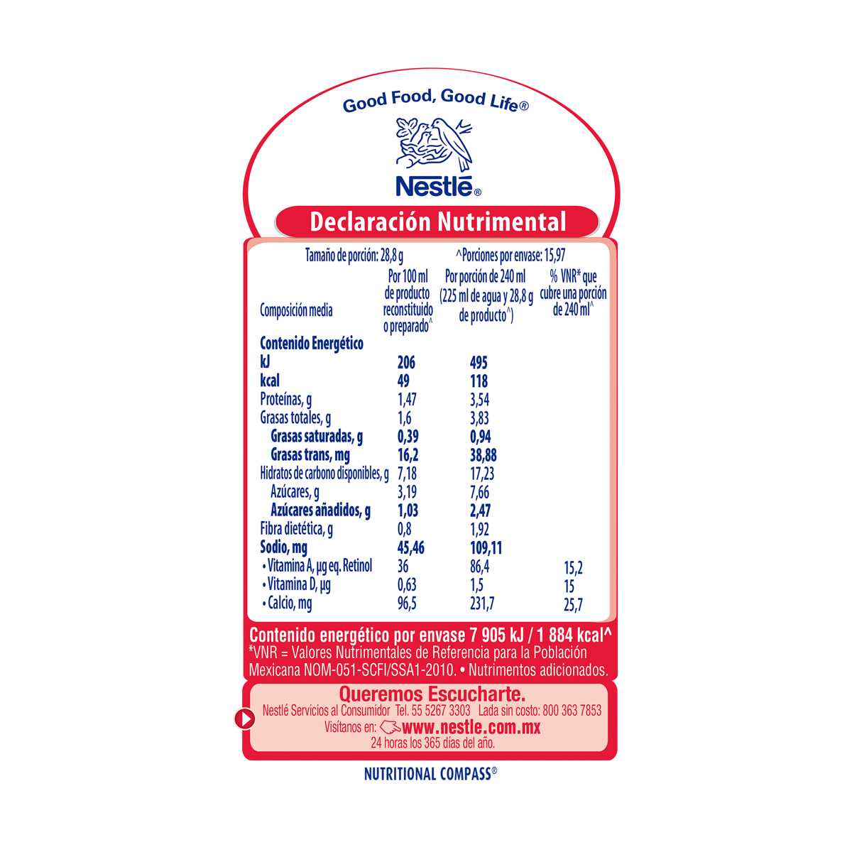 Leche Evaporada Nestlé Carnation Polvo 460g