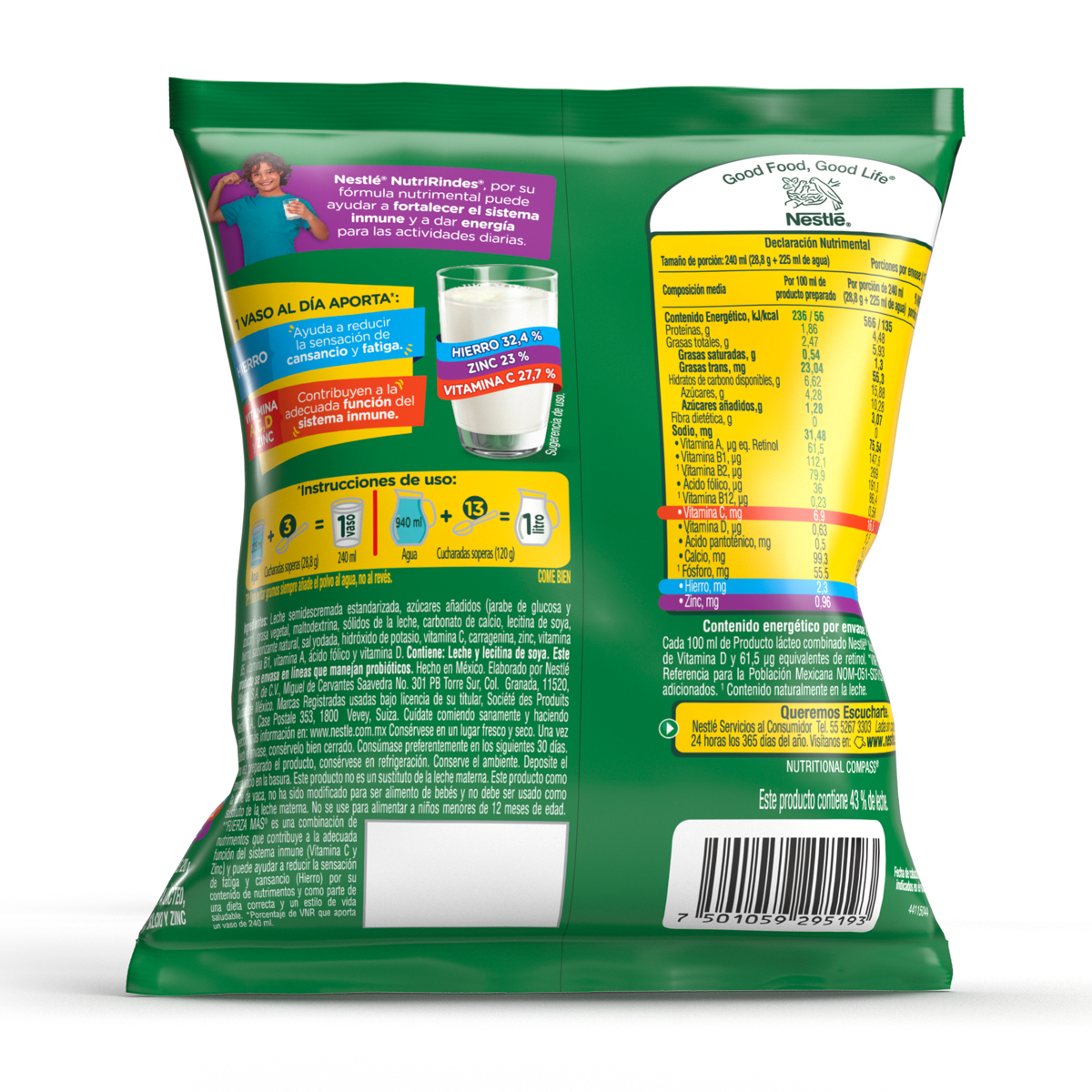 Producto Lácteo Combinado con Grasa Vegetal Nutri Rindes 120g
