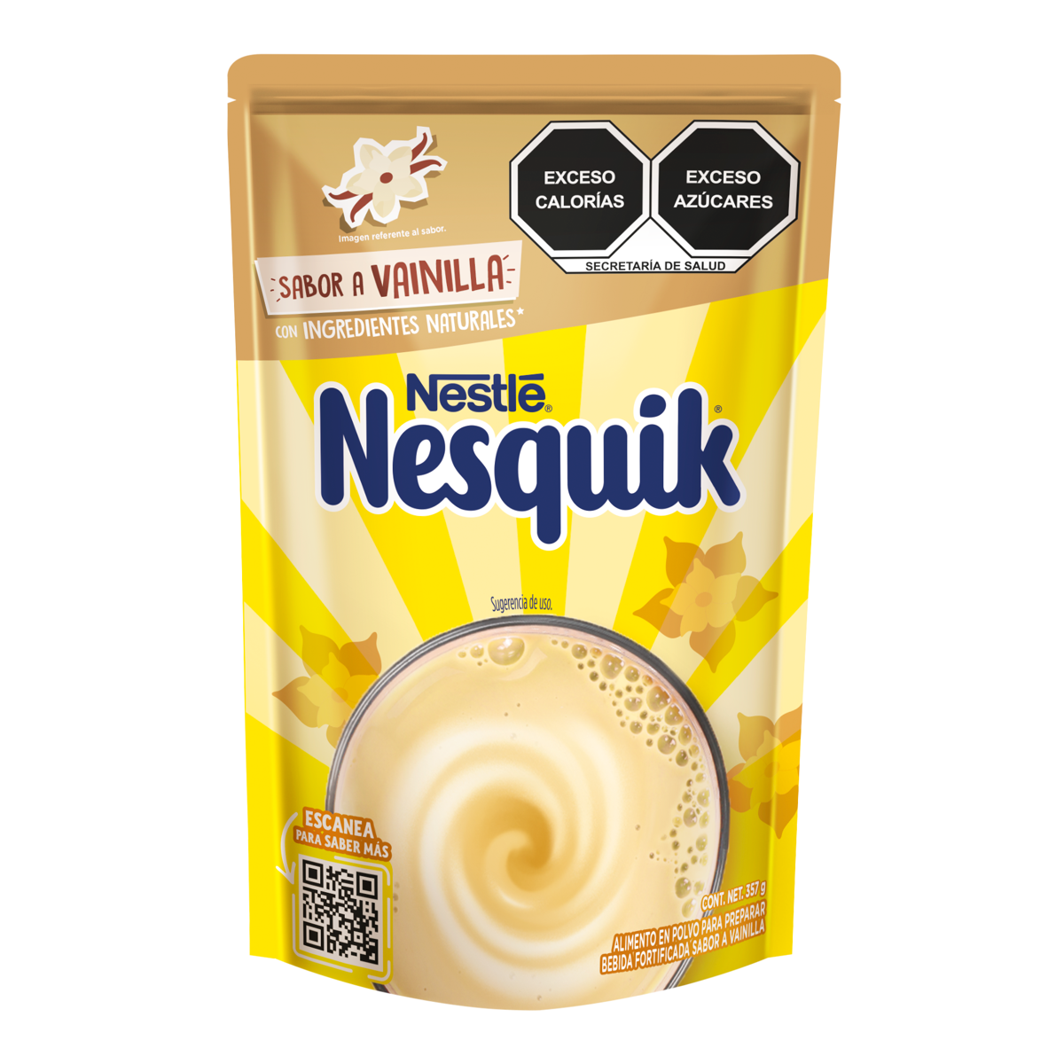 Alimento en Polvo Nesquik Sabor Vainilla 357g