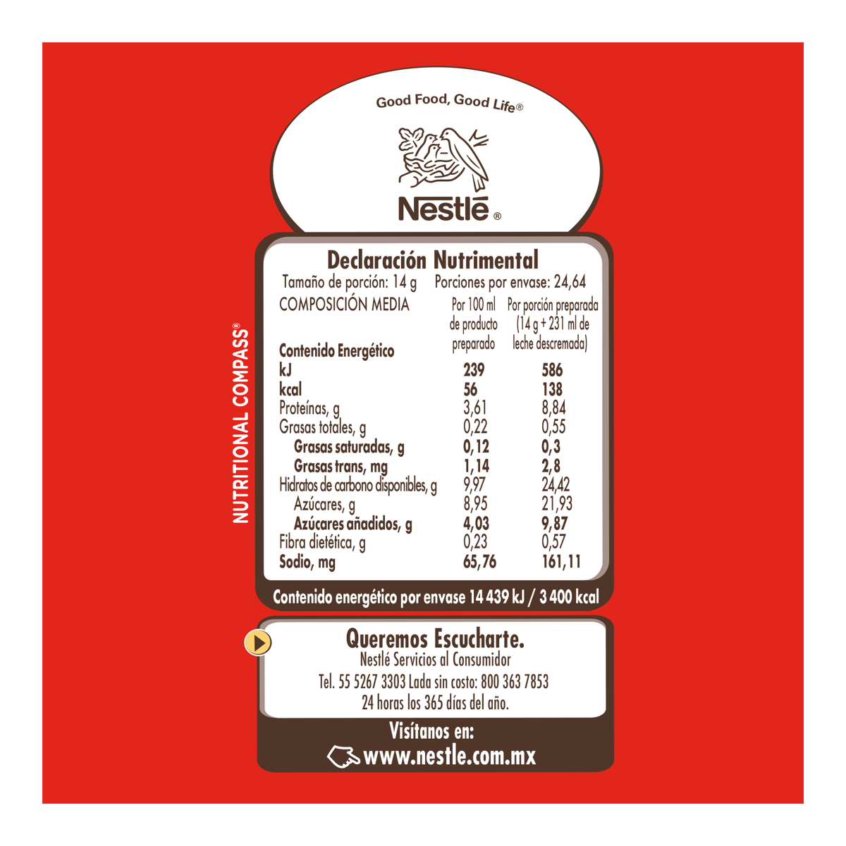 Chocolate en Polvo Carlos V 345g