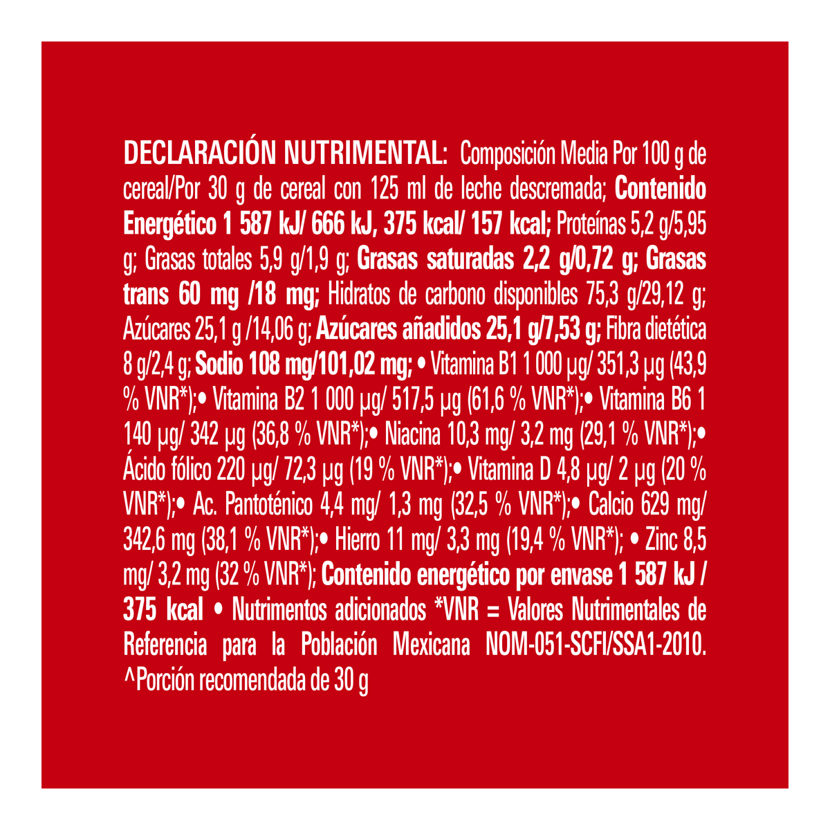 Cereal Nestlé Carlos V Bolsa 100g