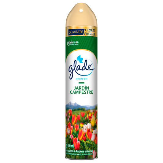 Aromatizante Glade Aerosol 400 ml Jardin Campestre