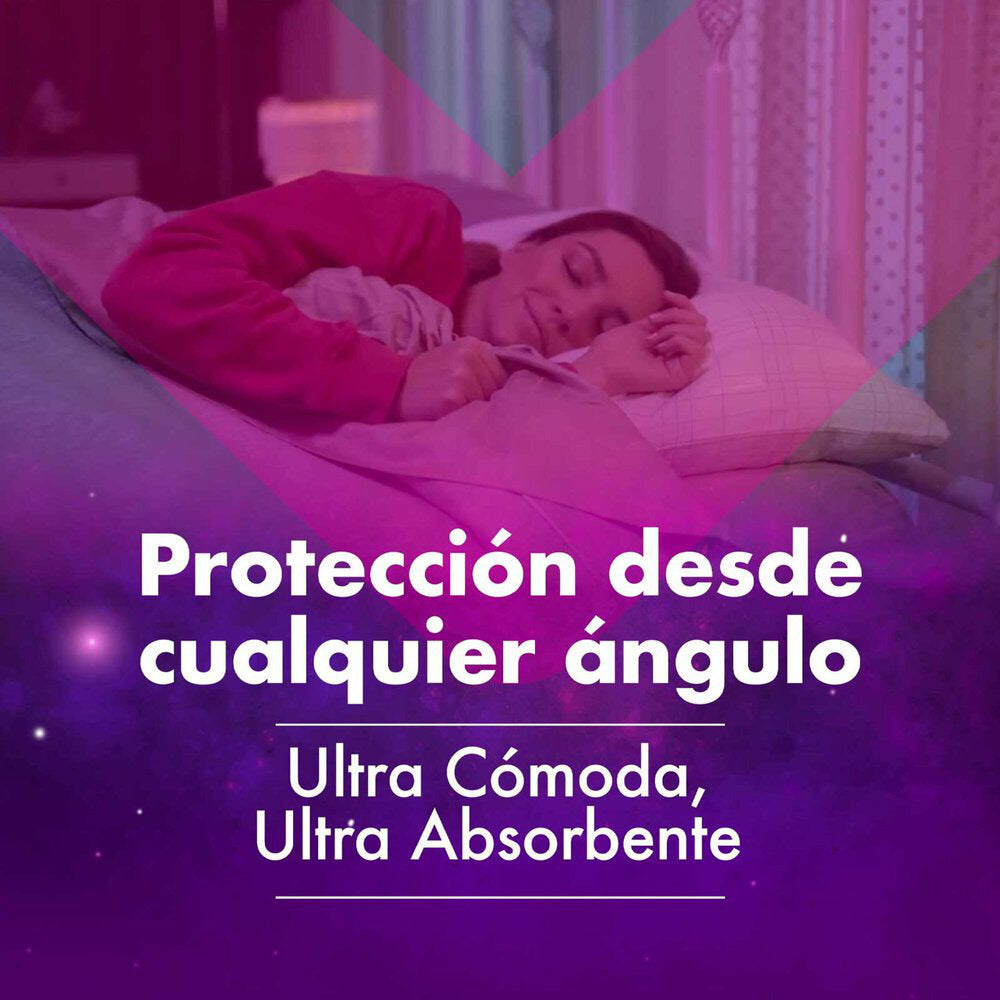 Toallas Femeninas Saba Buenas Noches Ultra Invisible Ultradelgada Nocturna con Alas 10 piezas