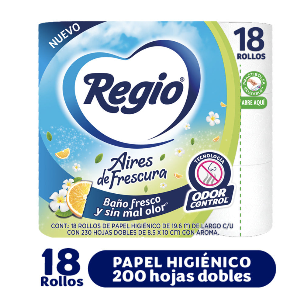 Regio Papel Higiénico Aires de Frescura 18 Rollos