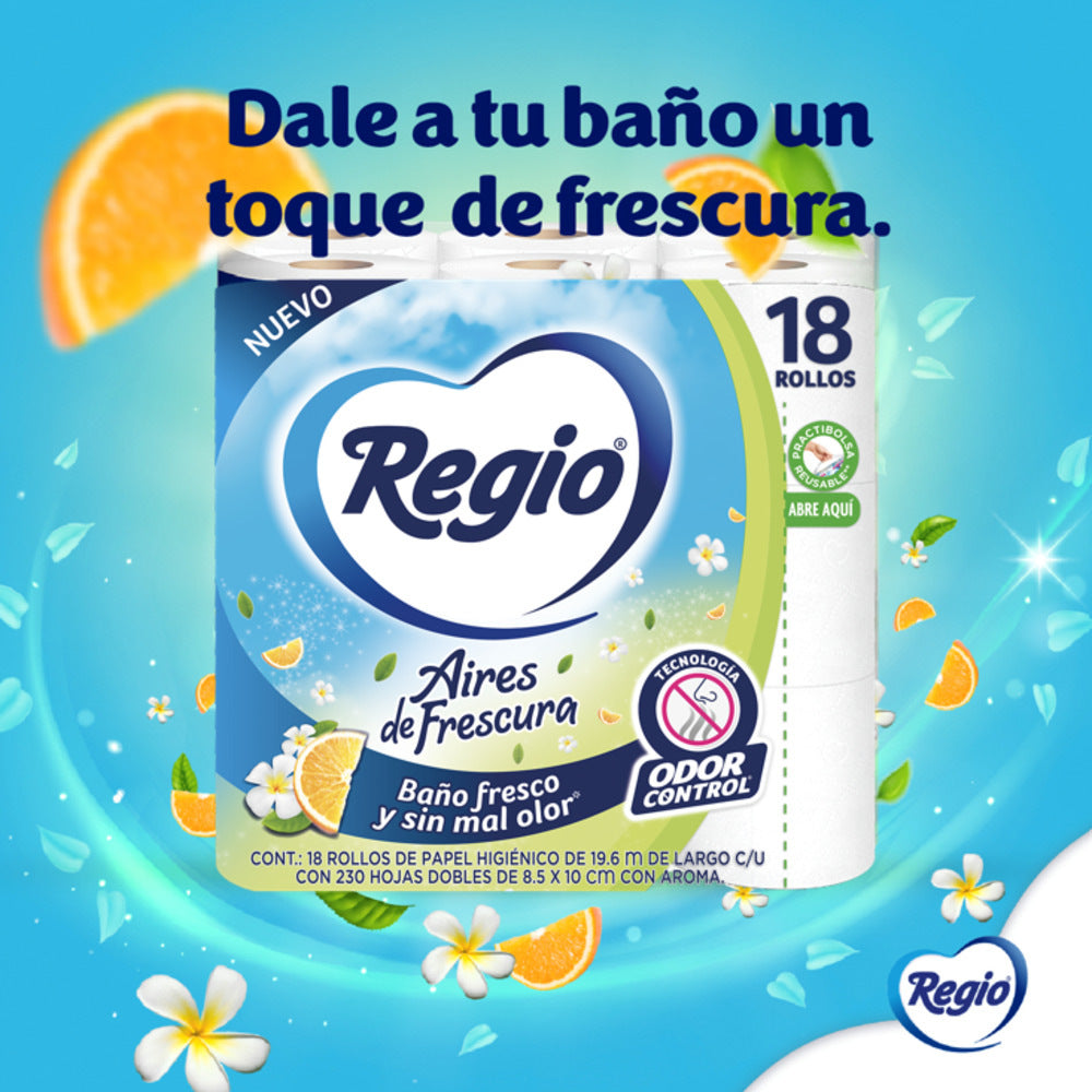 Regio Papel Higiénico Aires de Frescura 18 Rollos