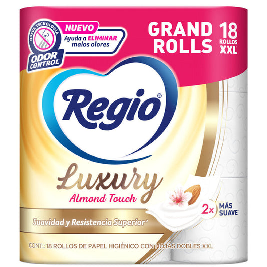 Papel Higiénico Regio Luxury Almond Touch 18 rollos