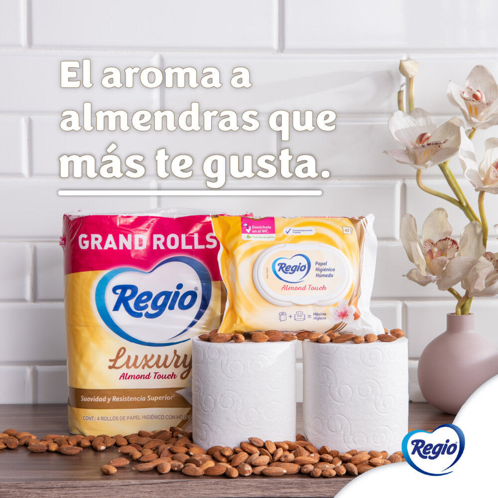 Papel Higiénico Regio Luxury Almond Touch 18 rollos