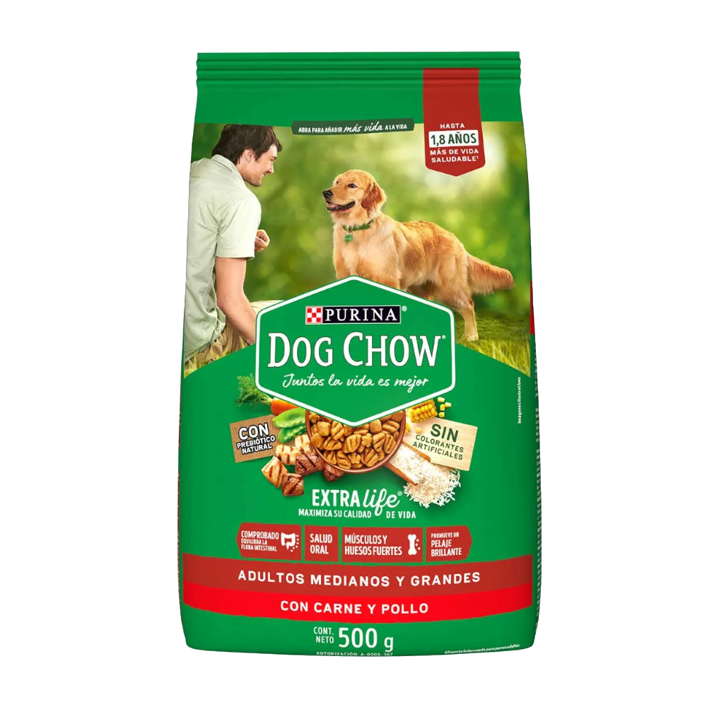 AL. DOG CHOW AD MED & GDES  500