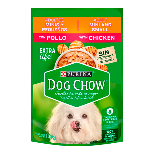 Dog Chow Pouch Pollo 100 gr para Perro Pequeño