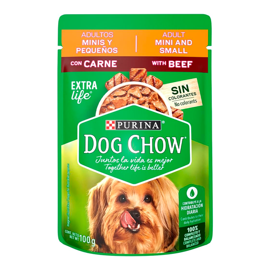 Dog Chow Pouch Res 100 gr para Perro Pequeño