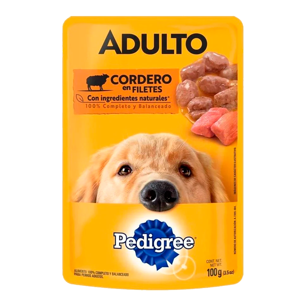 AL. PEDIGREE POUCH AD. CORDERO 100 GRS