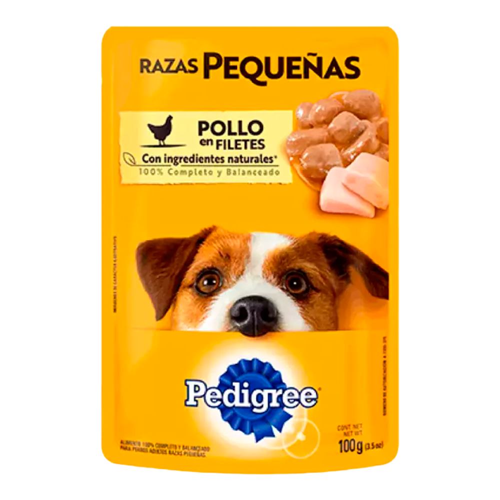 AL. PEDIGREE POUCH R. PEQ POLLO 100 GRS