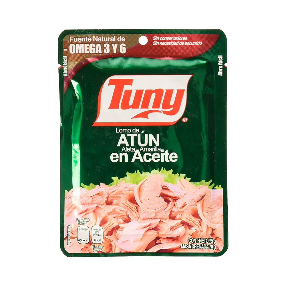 ATUN TUNY POUCH ACEITE 75  GRS