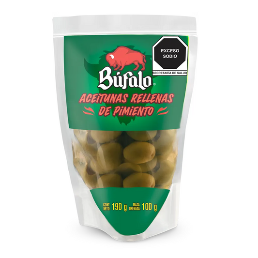 ACEITUNA BUFALO DOYPACK 190 R/PIMIENTO