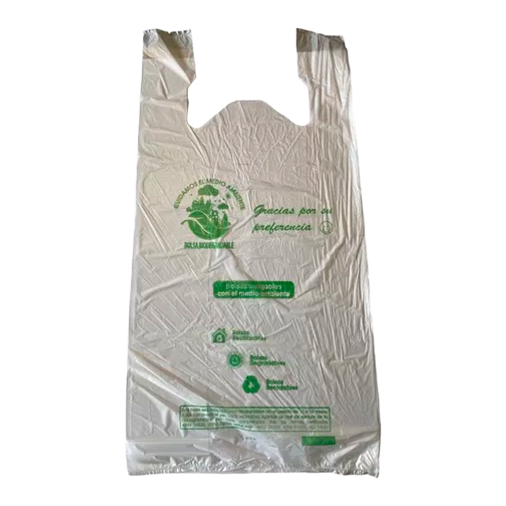 Bolsa Camiseta Ok Plastic Biodegradable Papel Jumbo 1 Kg