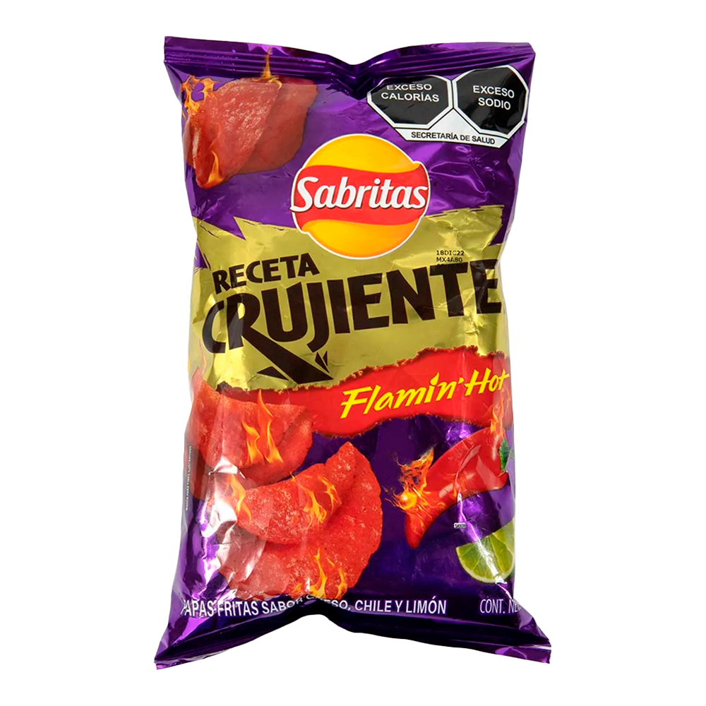 BOT. SAB. SABRITAS CRUJIENTE FLAMIN HOT