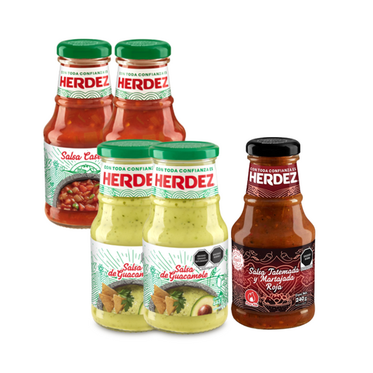 CB HER: 2SALSA ROJA 240 + 2 SALSA GUACAMOLE240+ SALSATATROJA
