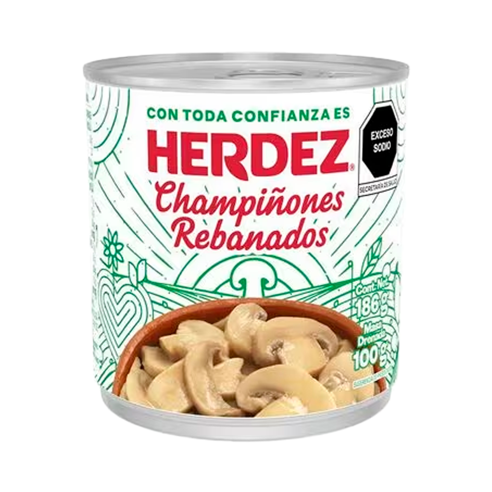 CHAMPIÑON  HERDEZ REBANADO 186