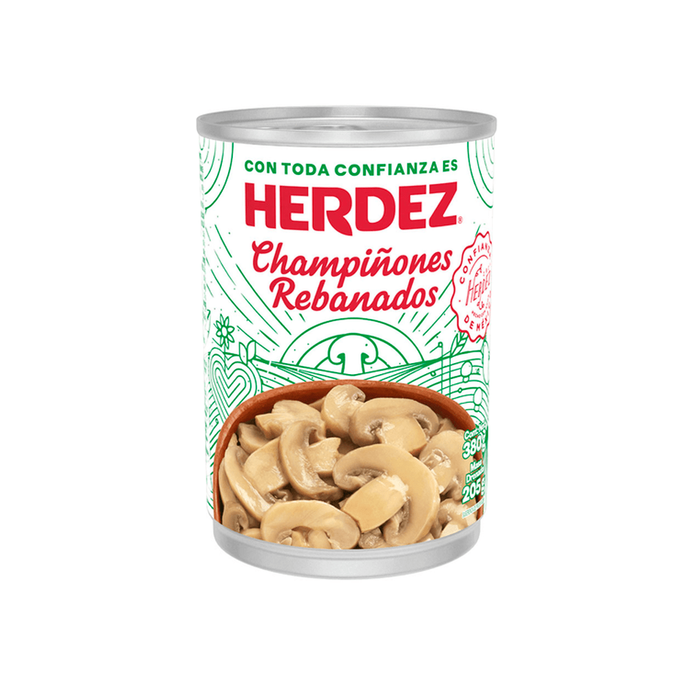 CHAMPIÑON HERDEZ REBANADO 380