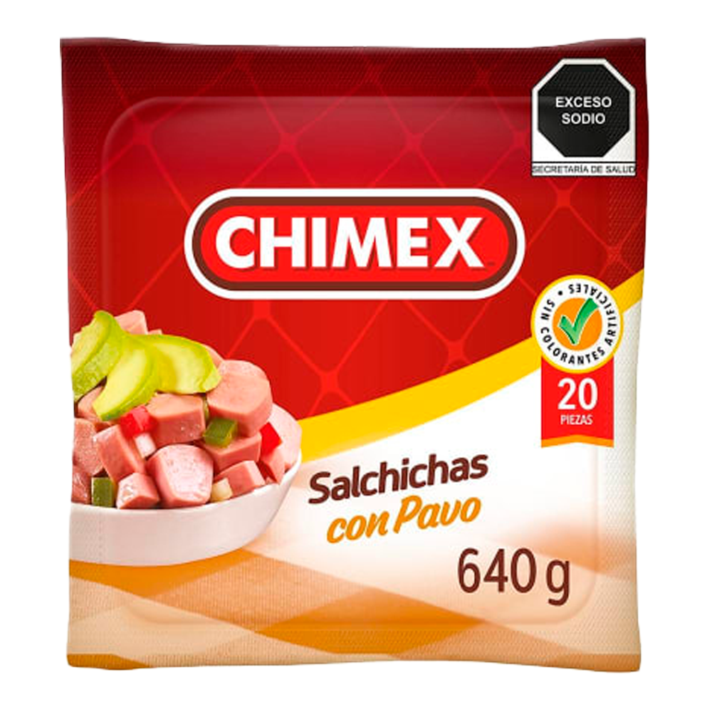 CHIMEX SALCHICHA PAVO PQTE .640