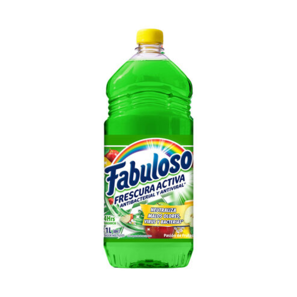 Limpiador Líquido Multiusos Fabuloso Frescura Activa Antibacterial Pasión de Frutas de 1 l