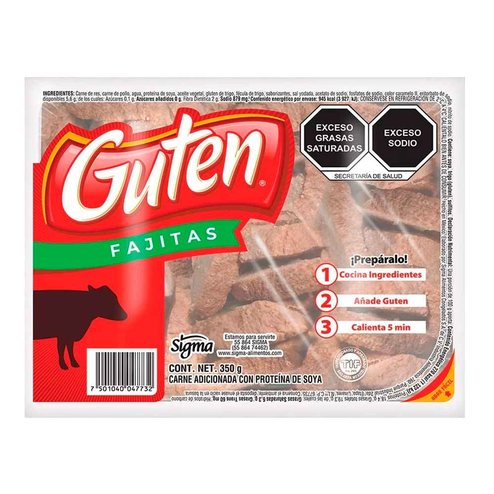 GUTTEN FAJITAS RES PQTE .350