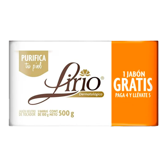 JABON LIRIO 100 DERMA (4+1) PACK 5