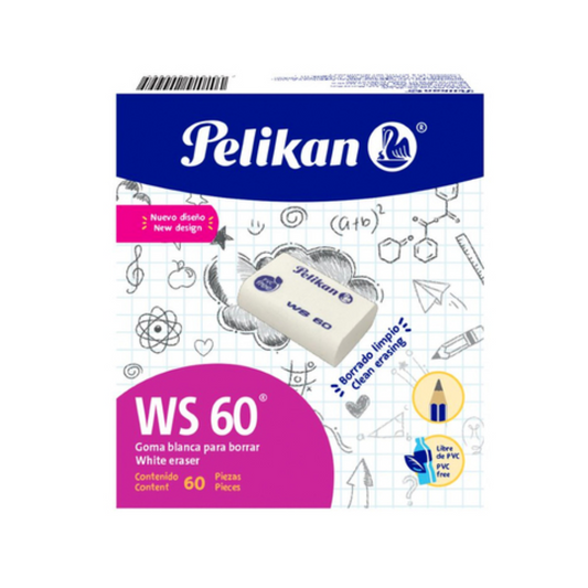 PAP.  BORRADOR BLANCO PELIKAN WS-60