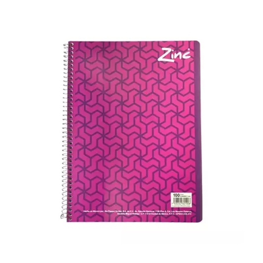 PAP. CUADERNO ZINC CUADRICULA GDE 100 HJS