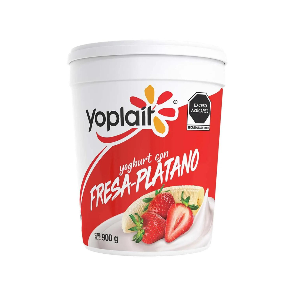 YOGH. YOPLAIT BATIDO FRESA-PLATANO 900