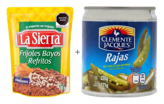 Promo Frijoles La Sierra y Rajas Clemente Jacques 25% de descuento