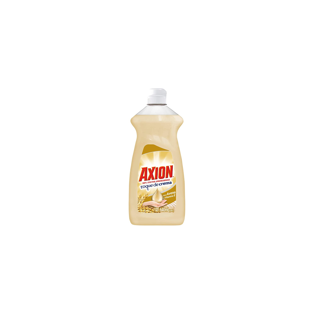 Detergente Lavatrastes Líquido Axion Toque de Crema Avena y Vitamina E de 640 ml