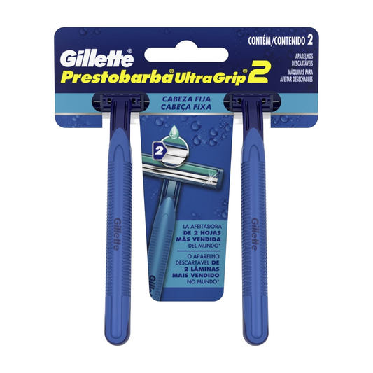 RAST. PRESTOBARBA-2 ULTRA GRIP PQTE 2 S